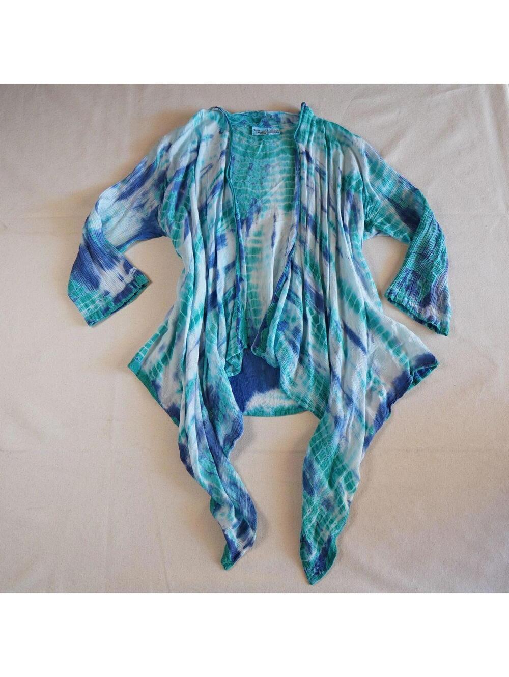 Vintage Sea Punk Tie Dye Cardigan Cover Up